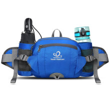 WATERFLY Fanny Pack Waist Bag: Fannie Pack 2 Water Bottle Holders Lumbar Belt Hiking Walking Running Jogging Camping Large Woman Man (Bottle Not