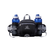 WATERFLY Fanny Pack taljetaske: Fannie Pack 2 vandflaskeholdere L?ndeb?lte Vandring G?ture L?b Jogging Camping Stor kvinde Mand (flaske ikke inkl