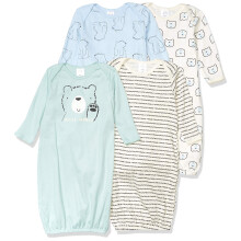 Gerber Unisex Baby Jongens en Meisjes 4-Pack Slaapzak Beer 0-6 Maanden