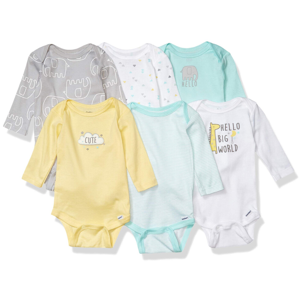 Gerberunisex Baby6 Pacchetto Tuttoni A Maniche Lunghe Bodyanimals Verdepretemie