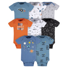 Gerber Baby Boy's 8-Pack Kortrmede Onesies Bodysuits Space 6-9 mneder