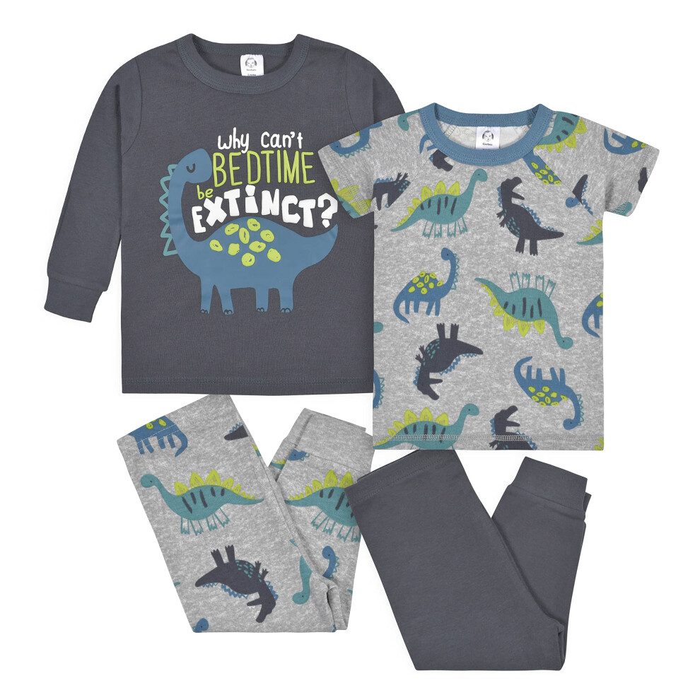 GerberBaby BoysToddler Snug Fit 4-Piece Pajama SetEverybody Roar Blue12 Months