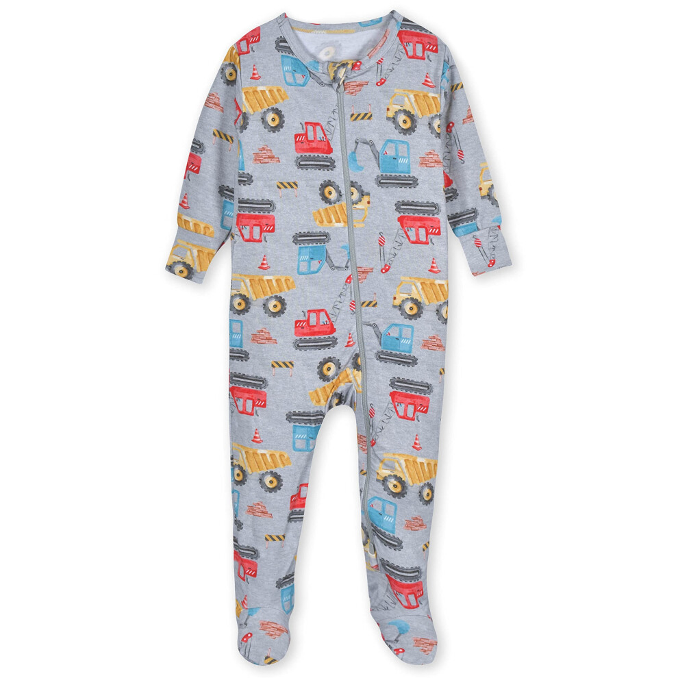 Gerber Unisex Baby Toddler Buttery Soft Snug Fit Footed Pajamas with Viscose Made from Eucalyptus  Construction  3-6 Months