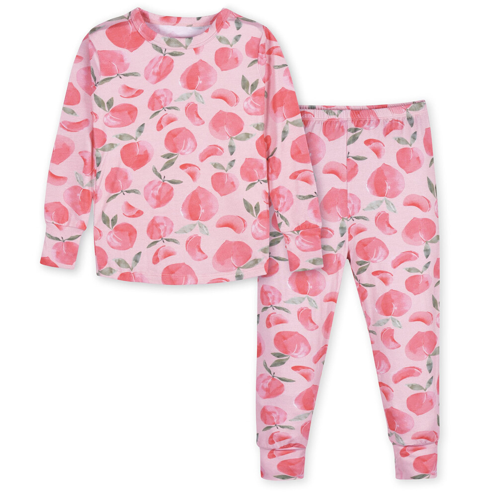 Gerber Unisex Baby Toddler Buttery Soft 2-Piece Snug Fit Pajamas with Viscose Made from Eucalyptus  Just Peachy  4T