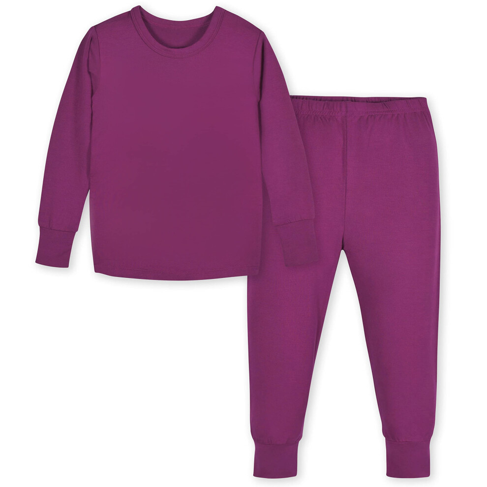 Gerber Unisex Baby Toddler Buttery Soft 2-Piece Snug Fit Pajamas with Viscose Made from Eucalyptus  Wine  3T