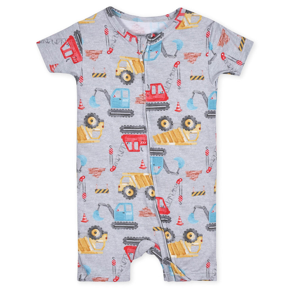 Gerber Unisex Baby Buttery Soft Short Sleeve Romper with Viscose Made from Eucalyptus  Construction  12 Months