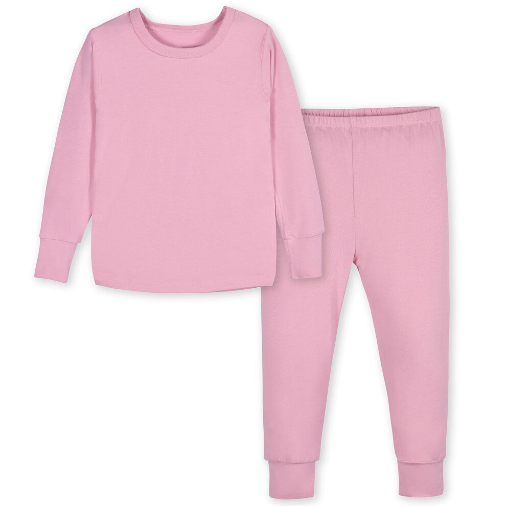 Gerber Unisex Baby Toddler Buttery Soft 2-Piece Snug Fit Pajamas with Viscose Made from Eucalyptus  Sea Pink  4T