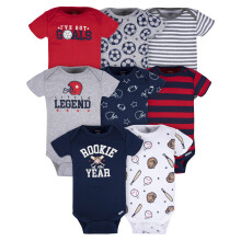 Gerber Baby Boy's 8-Pack Kortrmede Onesies Bodysuits Sports Blue 3-6 mneder