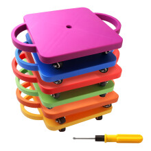 GSE Games & Sports Expert Vloerstepbord met handvatten, 6 stuks Zitstep voor kinderen Indoor speeltoestellen Leuk scootbord met niet-beschadigend