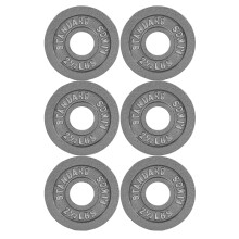 Cap Barqueau olympique de 2 pouces plaque de poids gris 2,5 lb - 6 plaques ensemble