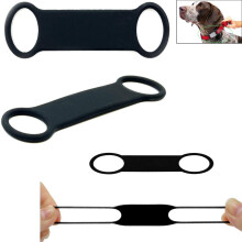 DraCra 4er-Pack Hundemarken-Gummibnder, Ersatz-Halter aus elastischem Silikon fr aufschiebbare Hundemarken, personalisierte Namens-ID, gerusch