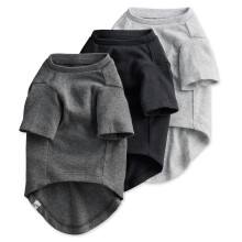 Pet Passion Multipack 100% Organic Cotton Dog Short Sleeve T-Shirt Pet Tees for All Breeds  Gray Ombre  X-Small