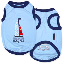 Parisian Pet Hunde-T-Shirt  Besticktes Segelclub-Leichtgewicht-Tanktop  100 % Baumwolle, Sommerkleidung fr Hunde  rmellose T-Shirts fr gro