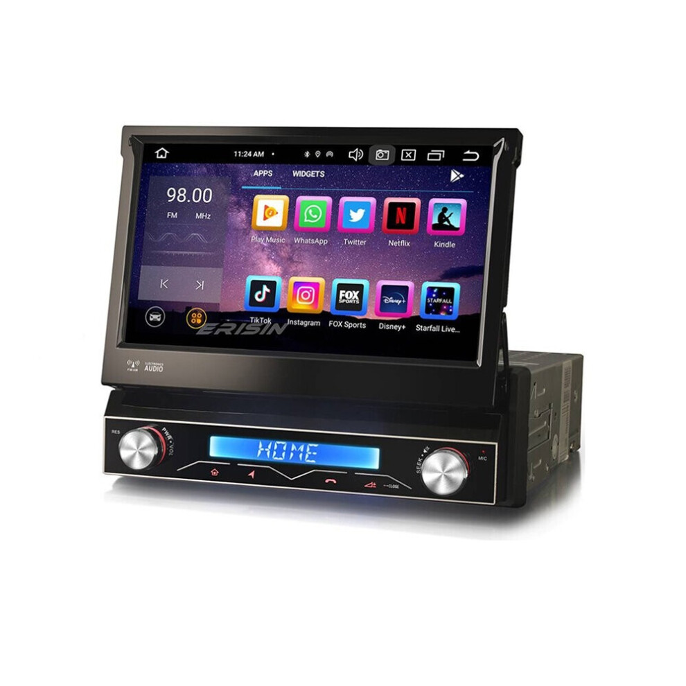 Android 12.0 Universal 1Din Car Stereo Wireless Carplay 4Gb+64Gb 7" Ips Dsp Bt5.0 Obd2 Dvd Wifi Dab+ Satnav 737655209235