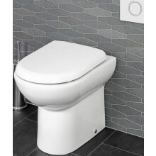 BTW Back to Wall Toilet WC Pan Soft Close Seat Concealed Cistern Floor Fix Kit
