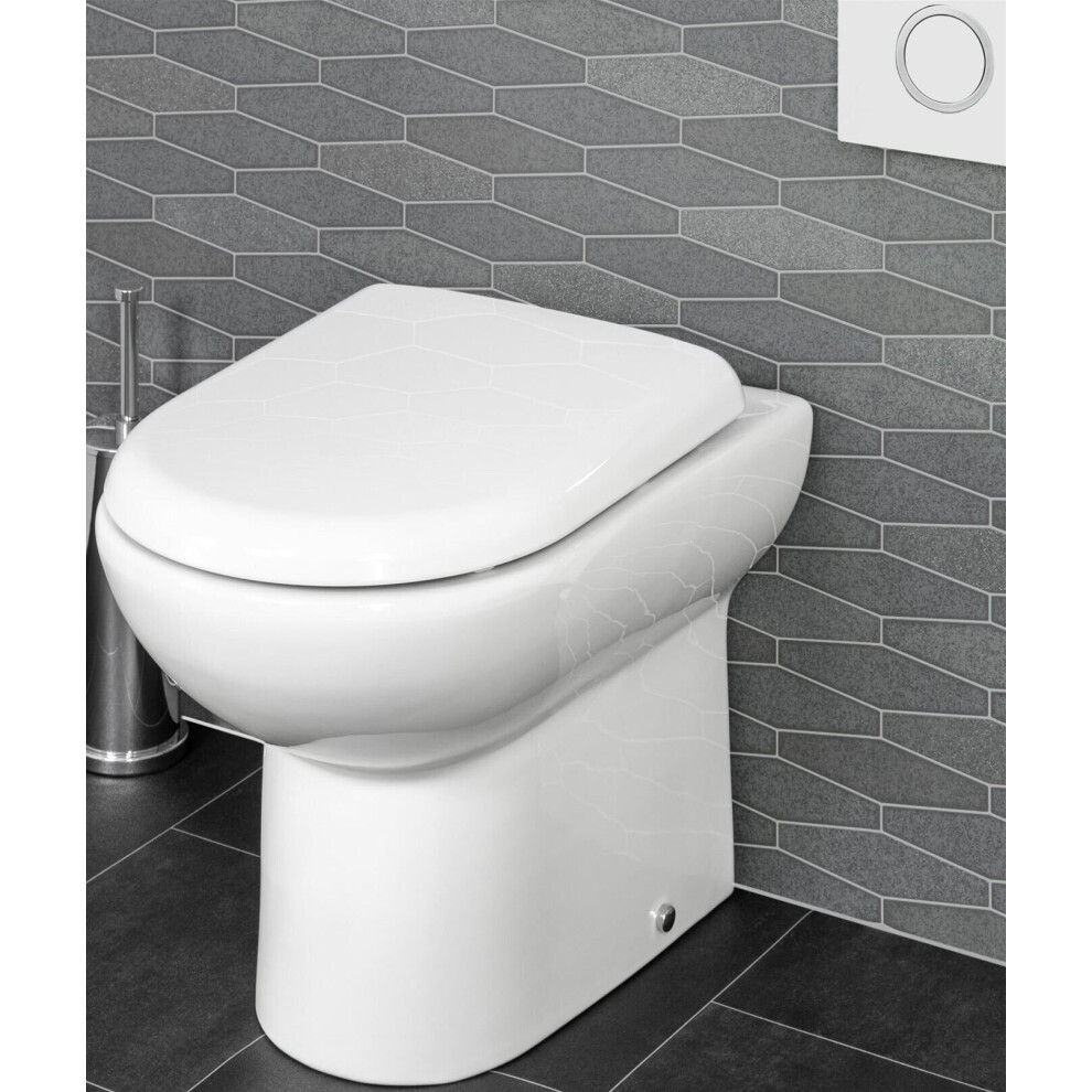 Btw Back To Wall Toilet Wc Pan Soft Close Seat Concealed Cistern Floor Fix Kit 5056093626844