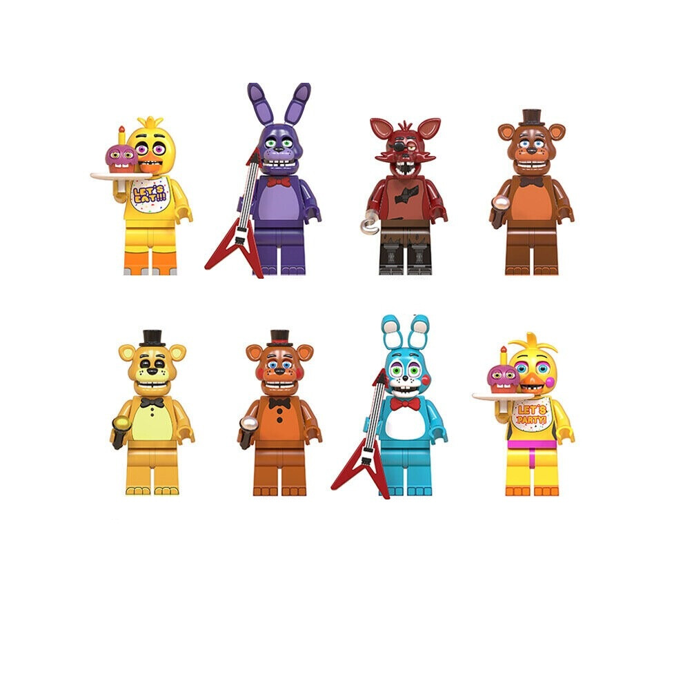 8Pcs Five Nights At Freddy's Minifigures Block Toys Fit Lego UK on