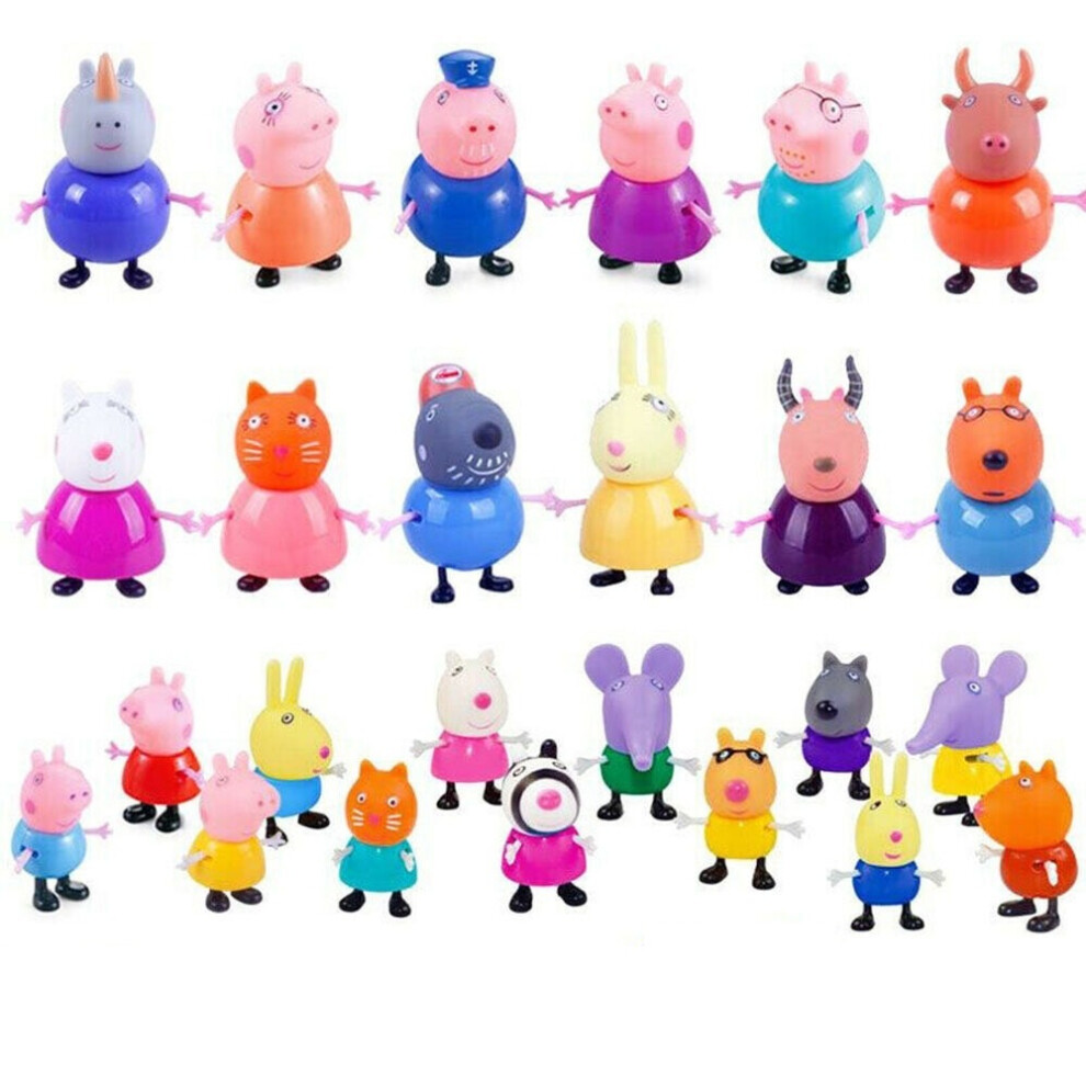 25X Cadeau de Noël Famille Peppa Pig Emily Rebecca Suzy Figurines Jouet