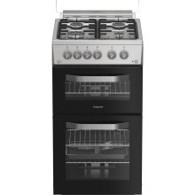 Hotpoint 50cm Gas Cooker - Stainless Steel - A+/A Rated