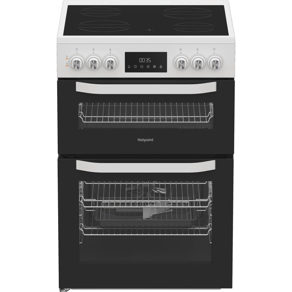 Hotpoint 60Cm Electric Cooker With Ceramic Hob - A/A Rated White