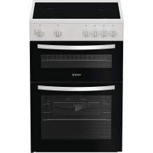 Indesit 60cm Electric Cooker with Ceramic Hob - White - A Rated