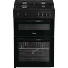 Indesit 60cm Gas Cooker - Black - A+ Rated