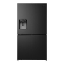 Hisense PureFlat American Fridge Freezer - Black Stainless Steel - E Rated
