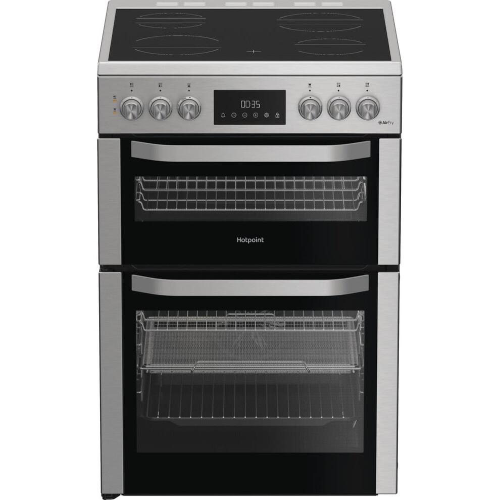 Hotpoint 60Cm Electric Cooker With Ceramic Hob - Stainless Steel - A Rated