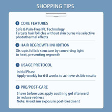 (Default) Professional IPL Laser Hair Removal Device Painless 999,999 Flashes At Home Convenient for Armpits Face Legs Bikini Line Comfort Adjustable