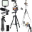 (black) Vlogging Kit for iPhone/Androidphone/Cameras Phone Holder for Video Recording with 50" Extendable Tripod/Capture Remote 1