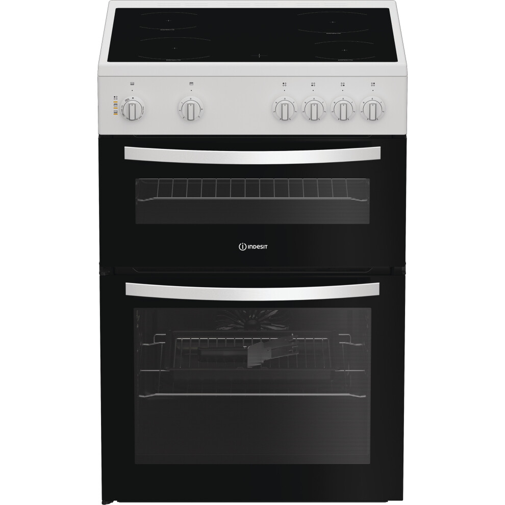 Indesit 60cm Electric Cooker with Ceramic Hob - White - A Rated