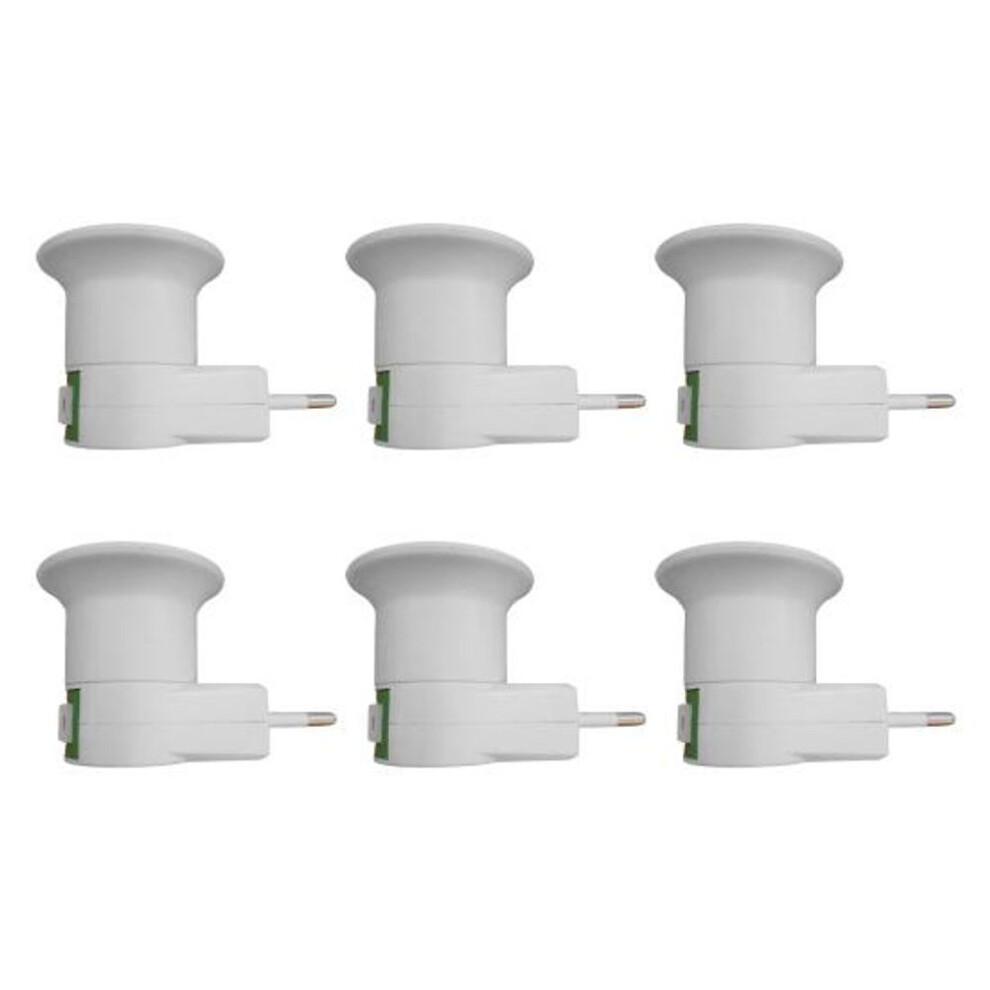 (as the picture, 6pcs) E27 Lamp Holder With On/off Switch Flame Retardant 120v/60hz Universal Light Holder Base Socket Converter Adapter