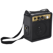 Mini gitarový zosilňovač, reproduktor 5W s 6,35 mm vstupom a 1/4 palcovým výstupom pre slúchadlá, podporuje nastavenie hlasitosti a tónu.