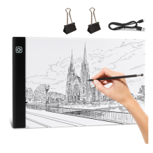A4 LED Light Board, 3 Level Dimmable Brightness USB Power Crafts Table for Tracing, Drawing Sketch Pad