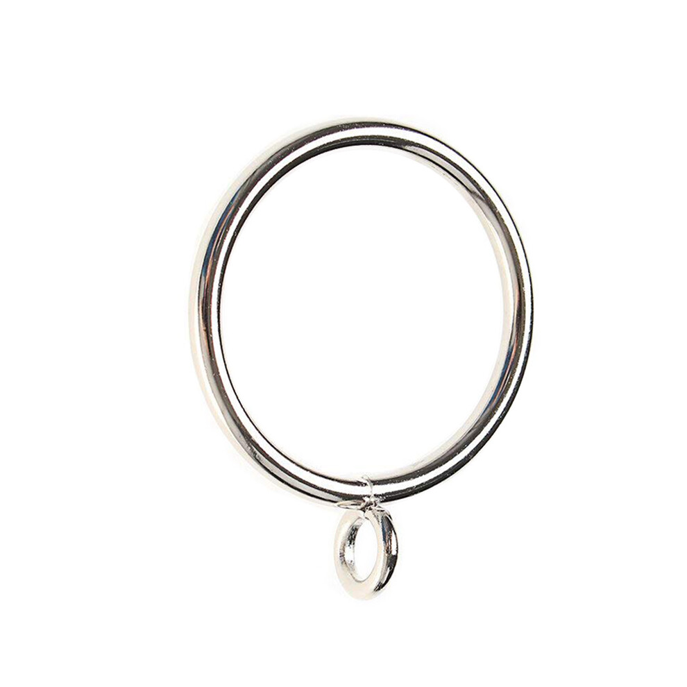 Lot de 40 anneaux de rideaux en fer, diamètre intérieur 38 mm, pour tringles et rideaux, argentés