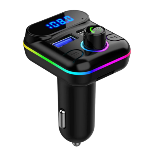 Auto Freisprecheinrichtung M33 Bluetooth-kompatibel 5.0 FM Transmitter Dual USB Ladegerät Kit MP3 Modulator Player Disk 1