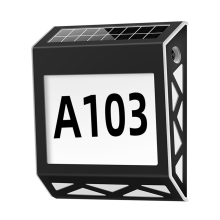 Waterproof Street Sign Solar Digital House Light Number Wall Address Plate Suitable for Garden A