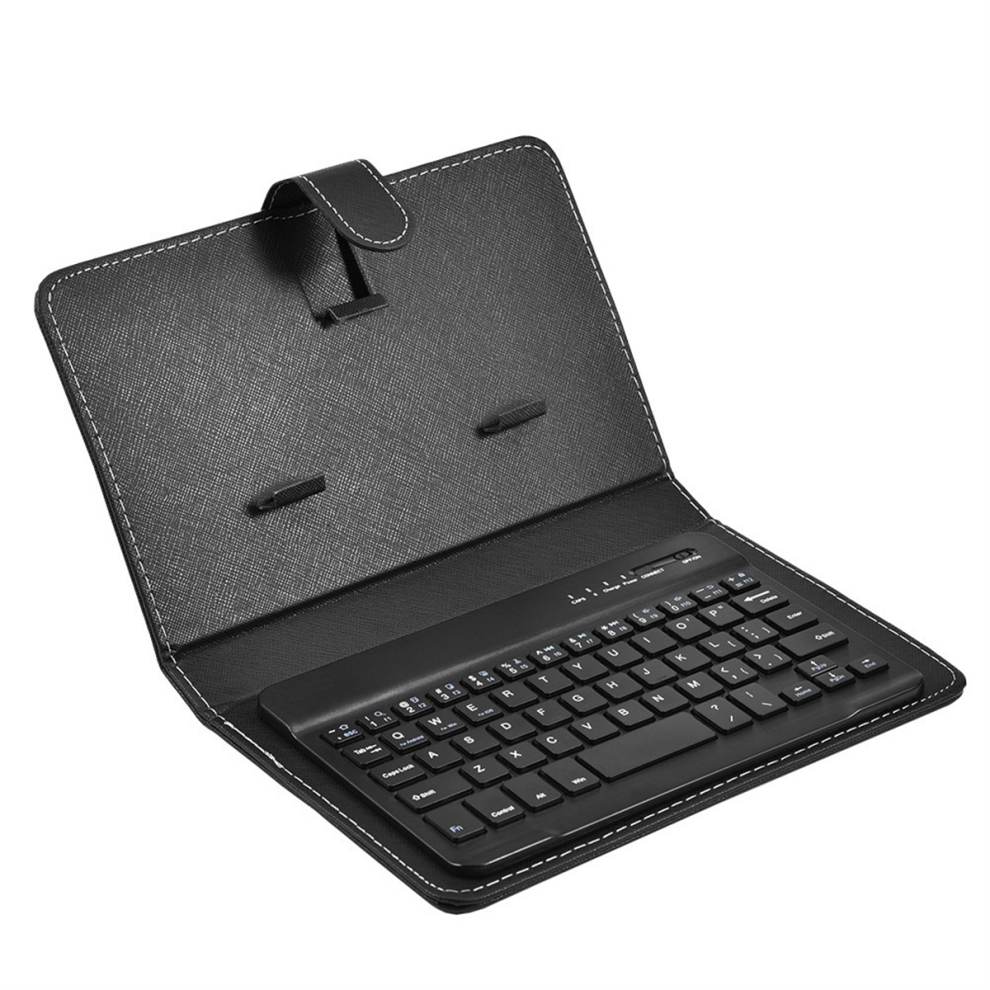 Bluetooth Mini Wireless Keyboard With Pu Leather Case For Smartphone Tablet 4.5 Inch - 6.8 Rechargeable 4852404134197