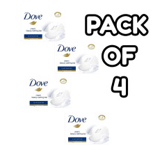 (PACK OF 4) DOVE Cream Beauty Bathing Bar Soap For Soft, Smooth Skin 75g | Glowing & Hydrating Skin | Face, Body & Hand Wash