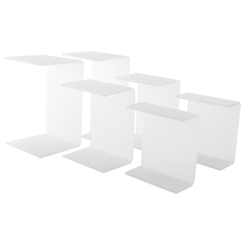 Acrylic Display Risers, Clear Rectangle Stands Shelf for 6Pcs 1