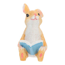 Cake Ornament Bunny Shelf Figurine Fish Tank Ornament Easter Bunny Statue Bunny Sculpture