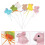 6Pcs Easter Stimulation Animal Decoration Plastic Animal Figure Cutting Ornament 4