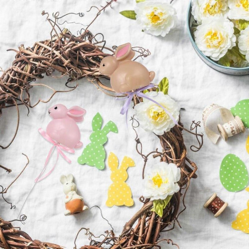 6Pcs Easter Stimulation Animal Decoration Plastic Animal Figure Cutting Ornament 2