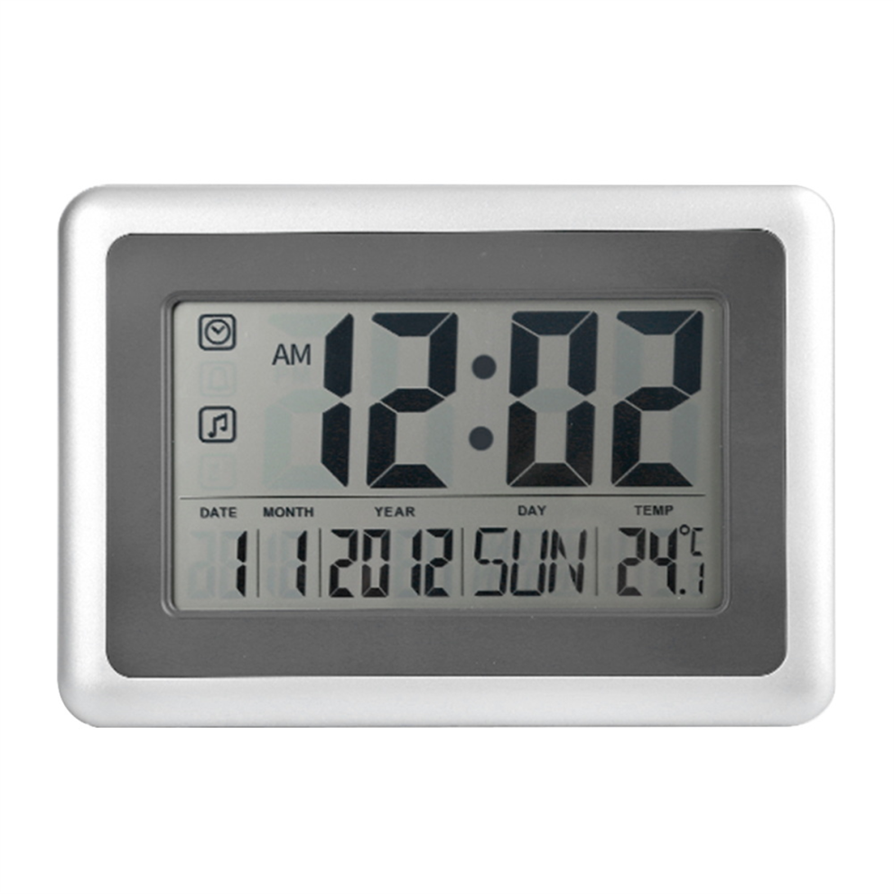 Orologio Digitale Con Calendario E Temperatura, Ampio Schermo Lcd, Allarme, Cifre Extra Grandi, Facile Da Leggere E Impostare-image