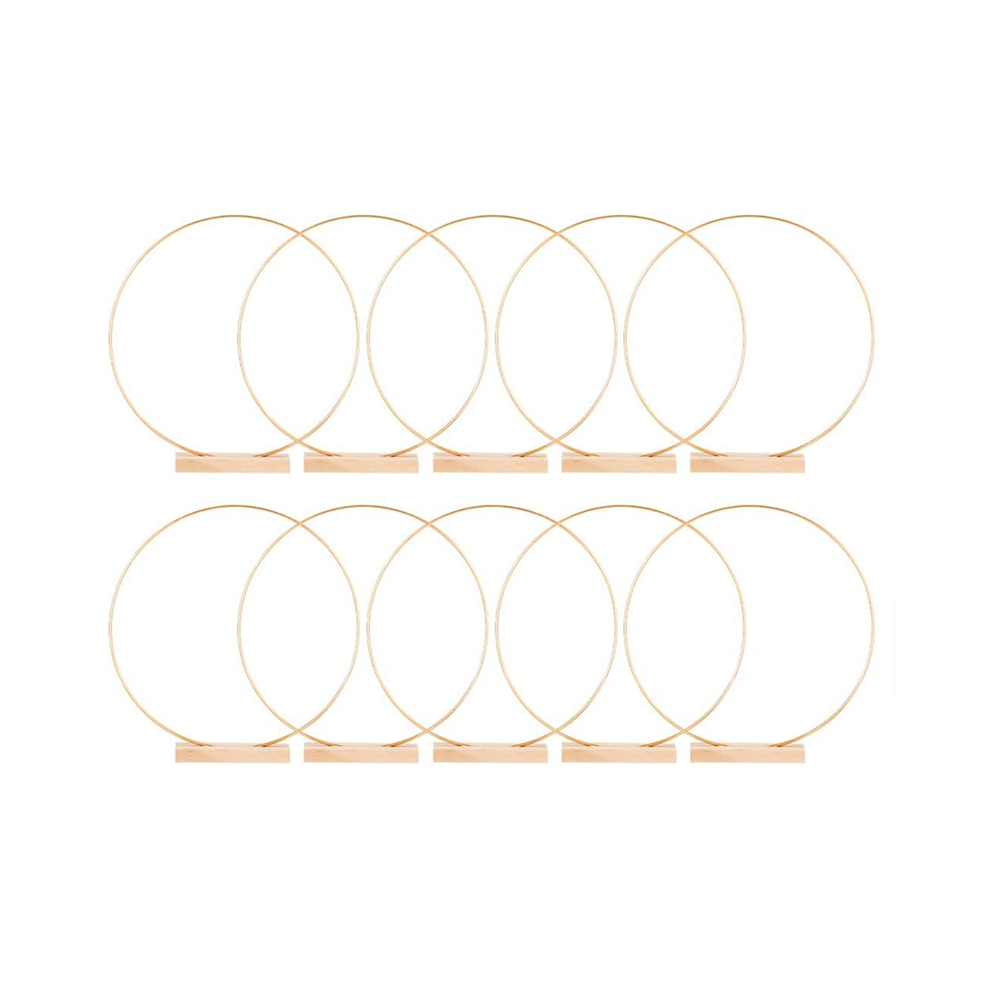 10 Pack Inch Metal Floral Hoop Wreath Centerpiece Table Decorations with Place Holders for DIY Wedding Decor-image-OPC-PHFQPJN-NEW
