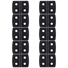 10 stuks versterkte zwarte kunststof deurscharnieren 40 mm x 30 mm