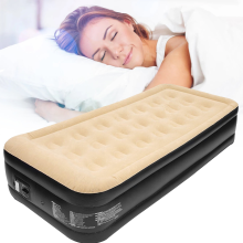 Single High Raised Inflatable Air Bed Mattress Airbed With Builtin