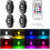 4PCS Wireless LED Strobe Lights with Remote Control, 8 Colors USB Charing Waterproof Emergency Warning Lights 2