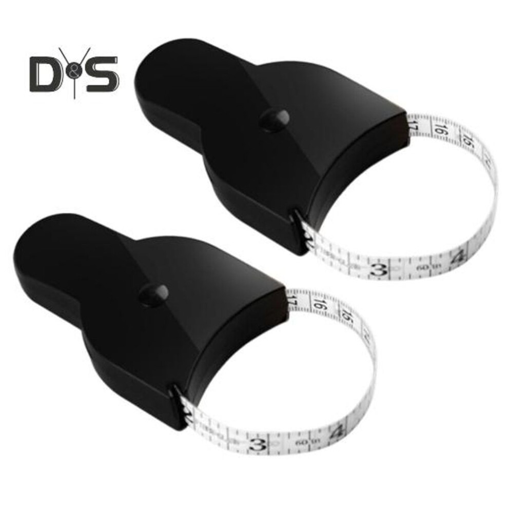 (black) 2pcs 154cm Soft Tape Measure Mini Waistline Measuring Tape Portable Sewing Tailor Fabric Cloth Weight Loss Body Measuring Tape Flexible Ruler