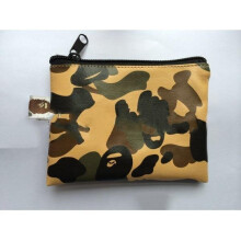 (yellow)Bape A Bathing Ape Head Porter Japan Coin Wallet Purse 1st Camo Yellow Bag Men